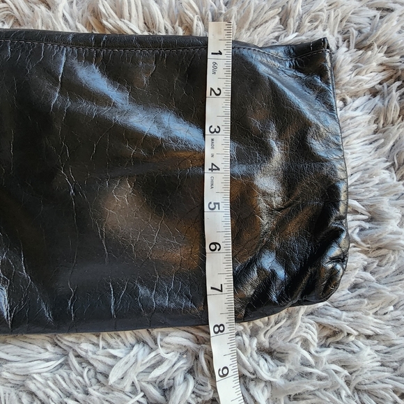 SAS Black Leather Clutch Zipper Pocket‎ Magnetic Closure Rectangle - Picture 11 of 16